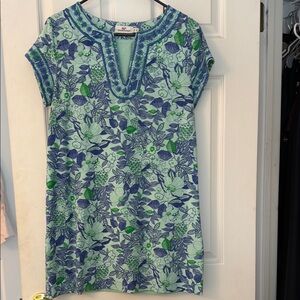 Vineyard Vines  Blue and Green Floral Dress